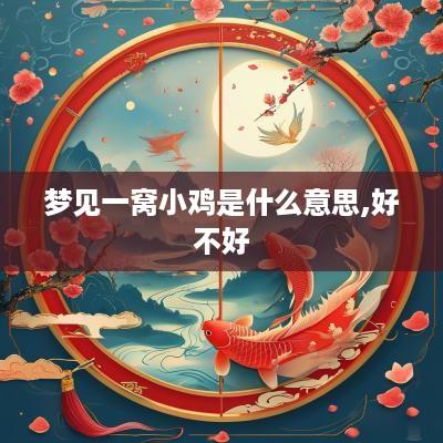 梦见一窝小鸡是什么意思,好不好