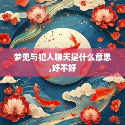 梦见与犯人聊天是什么意思,好不好