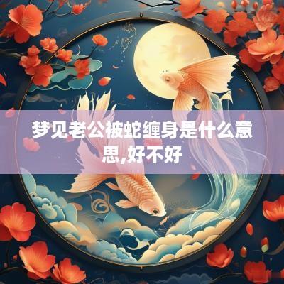 梦见老公被蛇缠身是什么意思,好不好