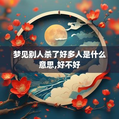 梦见别人杀了好多人是什么意思,好不好