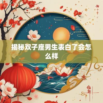 揭秘双子座男生表白了会怎么样