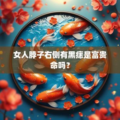 女人脖子右侧有黑痣是富贵命吗？