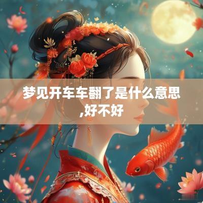 梦见开车车翻了是什么意思,好不好