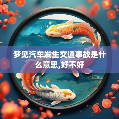 梦见汽车发生交通事故是什么意思,好不好