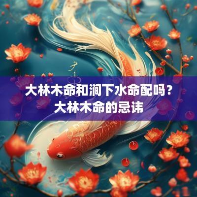 大林木命和涧下水命配吗？大林木命的忌讳