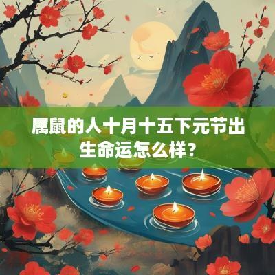 属鼠的人十月十五下元节出生命运怎么样？