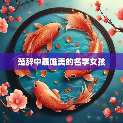 楚辞中最唯美的名字女孩