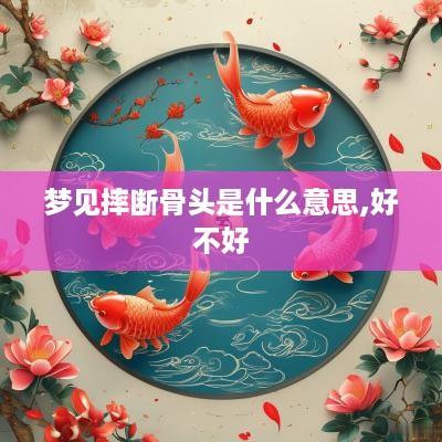 梦见摔断骨头是什么意思,好不好