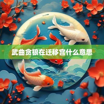 武曲贪狼在迁移宫什么意思