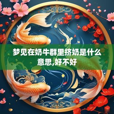 梦见在奶牛群里挤奶是什么意思,好不好