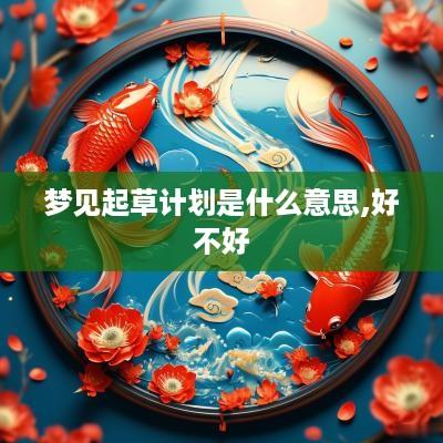 梦见起草计划是什么意思,好不好