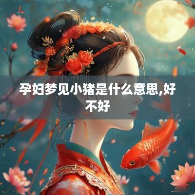 孕妇梦见小猪是什么意思,好不好