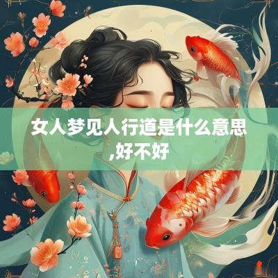 女人梦见人行道是什么意思,好不好