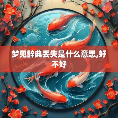 梦见辞典丢失是什么意思,好不好