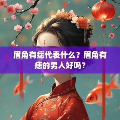眉角有痣代表什么？眉角有痣的男人好吗？