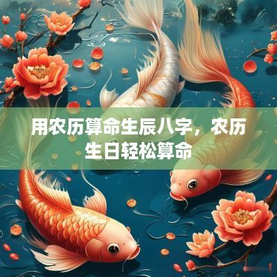 用农历算命生辰八字，农历生日轻松算命