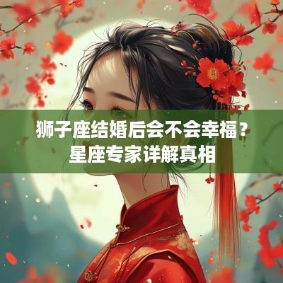 狮子座结婚后会不会幸福？星座专家详解真相