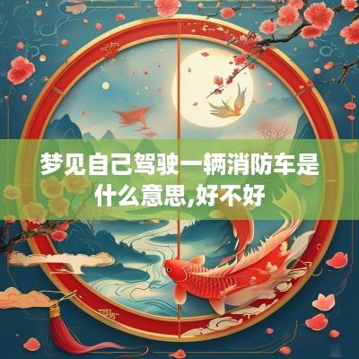 梦见自己驾驶一辆消防车是什么意思,好不好