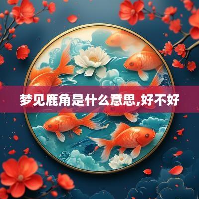 梦见鹿角是什么意思,好不好