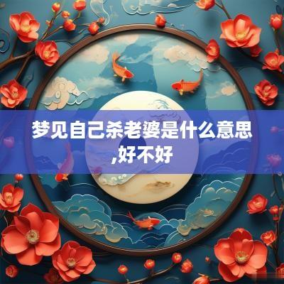 梦见自己杀老婆是什么意思,好不好