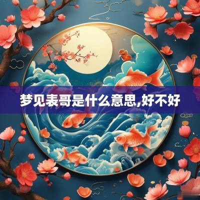 梦见表哥是什么意思,好不好