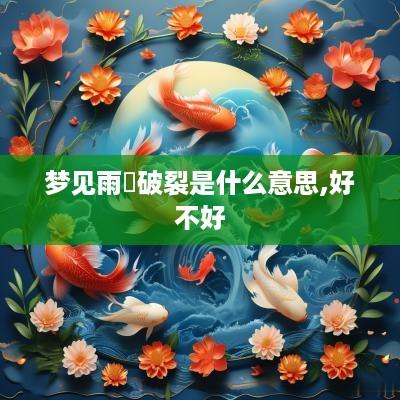 梦见雨傘破裂是什么意思,好不好