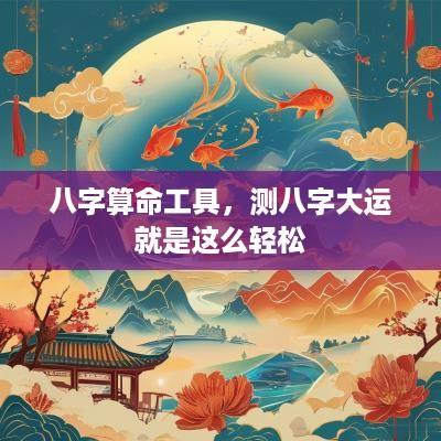 八字算命工具，测八字大运就是这么轻松