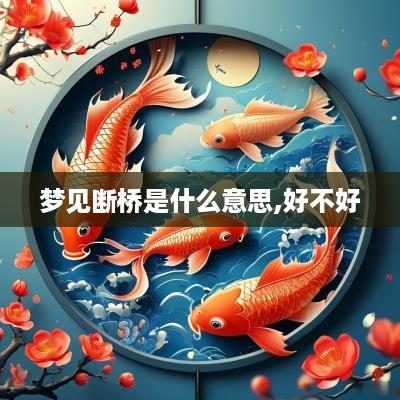 梦见断桥是什么意思,好不好