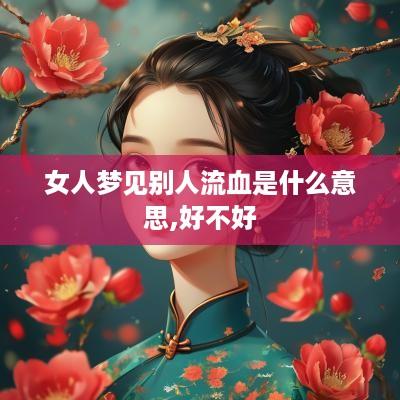女人梦见别人流血是什么意思,好不好