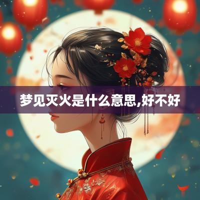 梦见灭火是什么意思,好不好