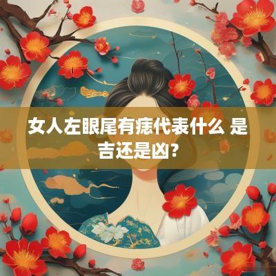 女人左眼尾有痣代表什么 是吉还是凶？