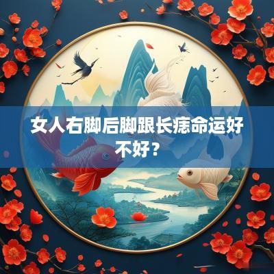 女人右脚后脚跟长痣命运好不好？