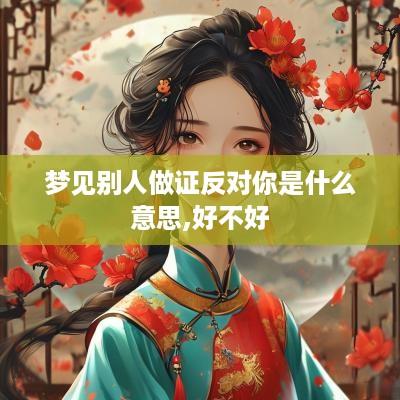 梦见别人做证反对你是什么意思,好不好