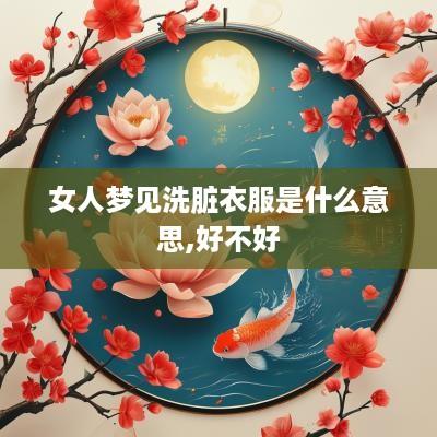 女人梦见洗脏衣服是什么意思,好不好