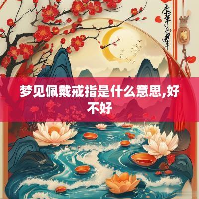 梦见佩戴戒指是什么意思,好不好