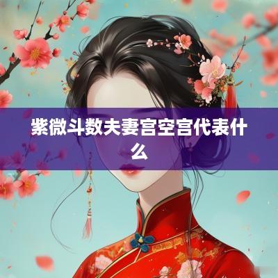 紫微斗数夫妻宫空宫代表什么