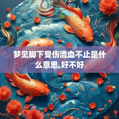 梦见脚下受伤流血不止是什么意思,好不好