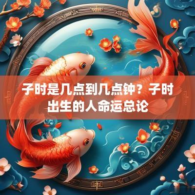 子时是几点到几点钟？子时出生的人命运总论