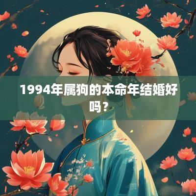 1994年属狗的本命年结婚好吗？