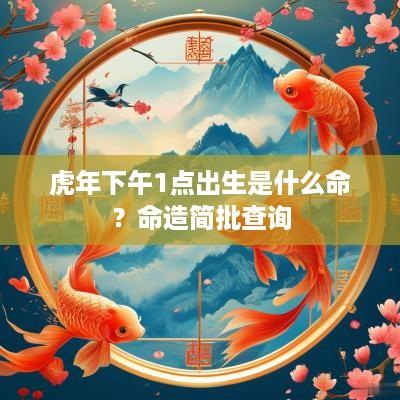 蛇年下午1点出生是什么命？命造简批查询