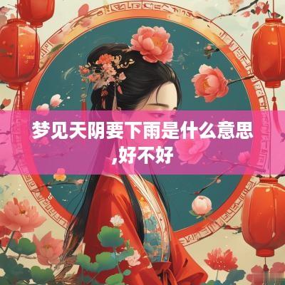 梦见天阴要下雨是什么意思,好不好