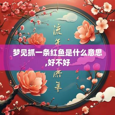 梦见抓一条红鱼是什么意思,好不好