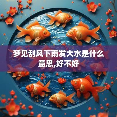 梦见刮风下雨发大水是什么意思,好不好