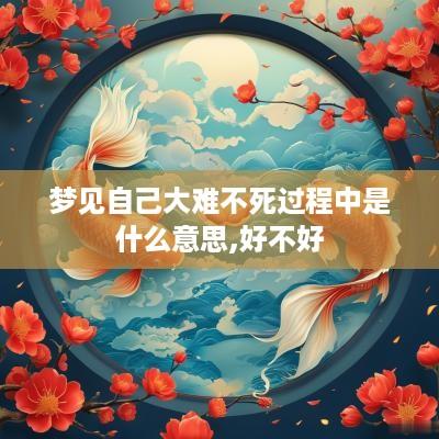 梦见自己大难不死过程中是什么意思,好不好