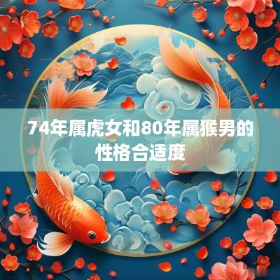 74年属虎女和80年属猴男的性格合适度