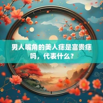男人嘴角的美人痣是富贵痣吗，代表什么？