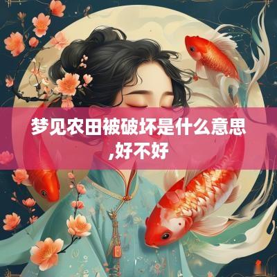 梦见农田被破坏是什么意思,好不好
