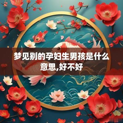 梦见别的孕妇生男孩是什么意思,好不好
