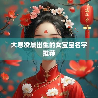 大寒凌晨出生的女宝宝名字推荐