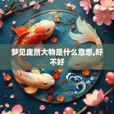 梦见庞然大物是什么意思,好不好